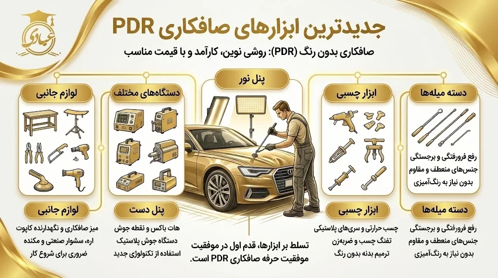 جدیدترین ابزارهای صافکاری pdr