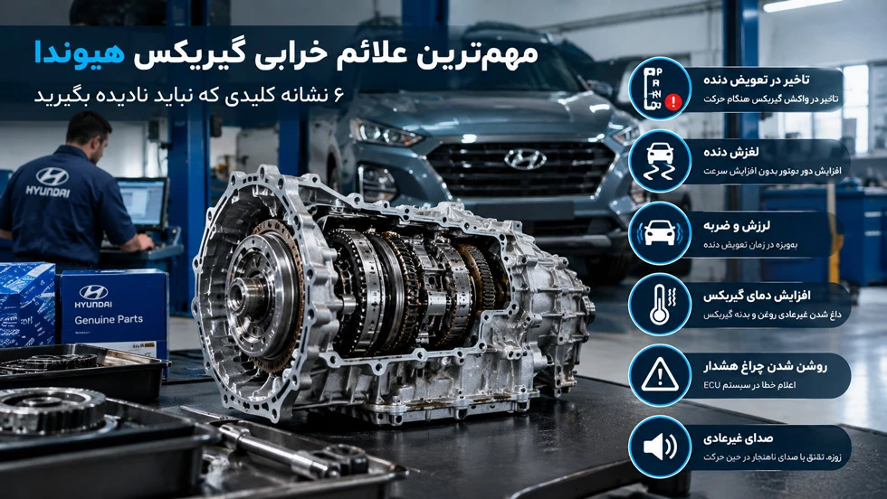 عکس علائم خرابی گیربکس هیوندا چیست و چطور آن را تشخیص دهیم؟